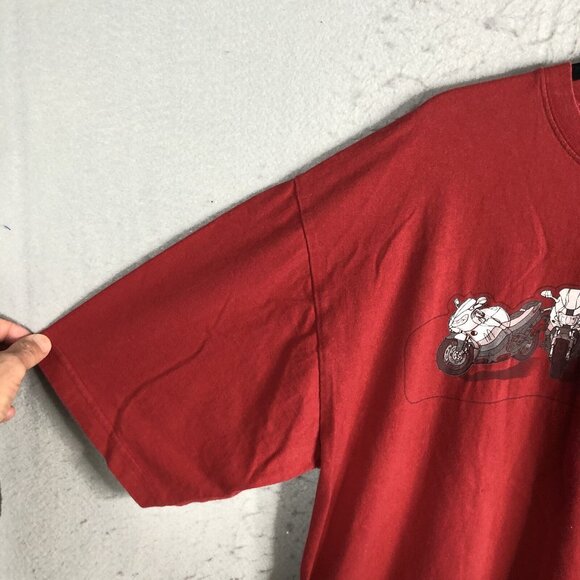 Vintage Nike Shirt Mens XL Red Motorcycle Biker Graphic Moto Limited Edition - Picture 15 of 16